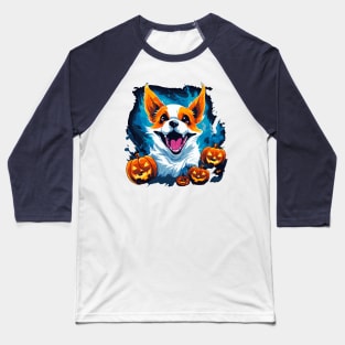 Corgi halloween ghost dog Baseball T-Shirt